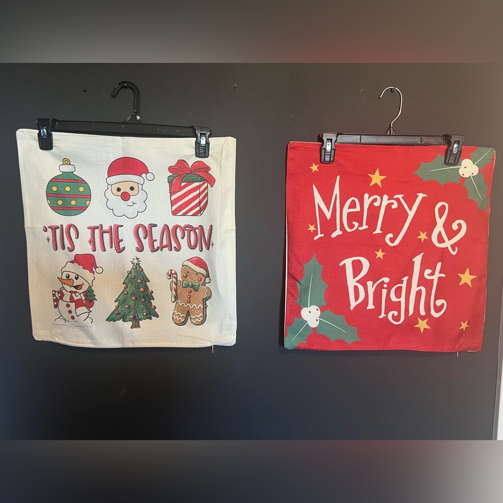 🎅🏻🧑‍🎄 Holiday Pillow Covers. NWOT
